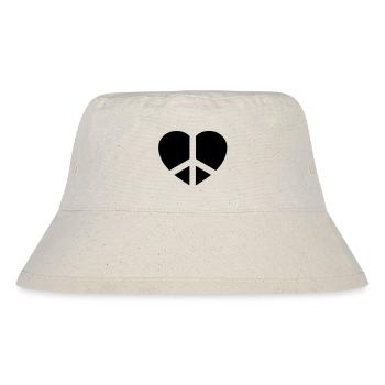 Love & Peace - Stanley/Stella Recycled Bucket Hat - natural - Front