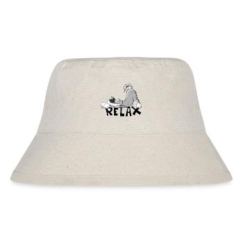 Relax Wolf - Stanley/Stella recycelter Bucket Hat - Naturweiß - Vorne