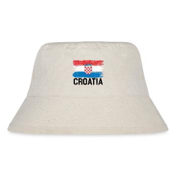 Kroatien Flagge - Stanley/Stella recycelter Bucket Hat - Naturweiß - Vorne