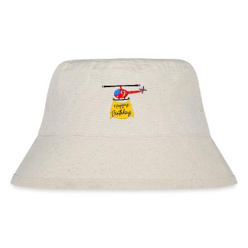 Helicopter Happy Birthday 9 - Stanley/Stella Recycled Bucket Hat - natural - Front
