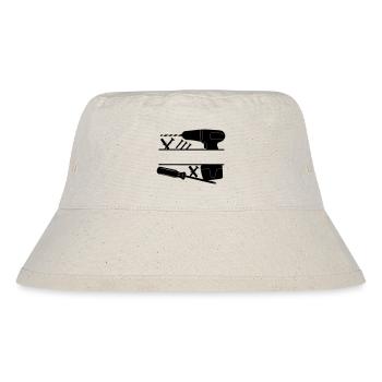 Carpenter drill logo - Stanley/Stella Recycled Bucket Hat - natural - Front