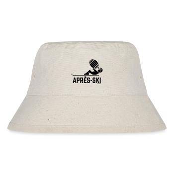 Après-Ski (Apres Ski Biertrinker Bierfass / Black) - Stanley/Stella recycelter Bucket Hat - Naturweiß - Vorne