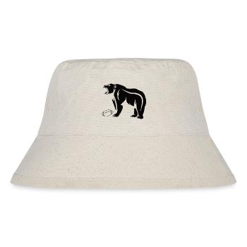 Foundlux, "BEAR MASCOT" in AMERICAN FOOTBALL - Stanley/Stella recycelter Bucket Hat - Naturweiß - Vorne
