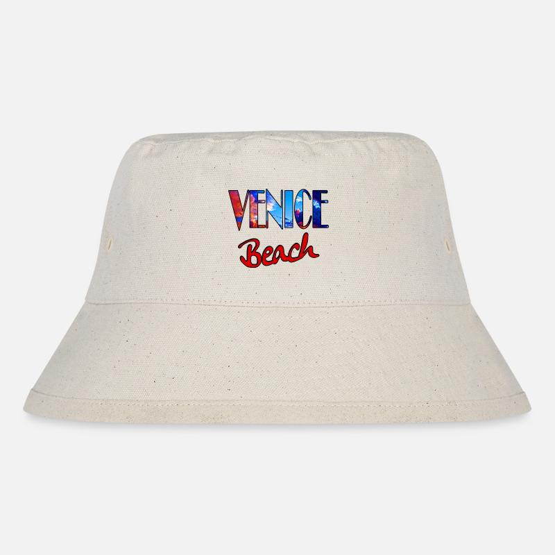 Sunset Beach Vibes - Stanley/Stella recycelter Bucket Hat - Naturweiß