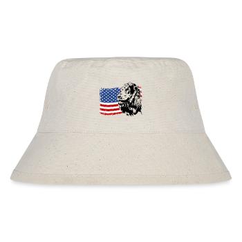Cocker Spaniel Amerika Fahne Hunde Wilsigns - Stanley/Stella recycelter Bucket Hat - Naturweiß - Vorne