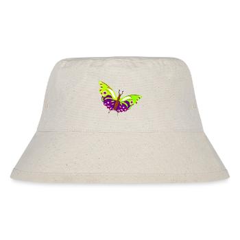 Mehrfarbige Schmetterlingsillustration - Stanley/Stella recycelter Bucket Hat - Naturweiß - Vorne