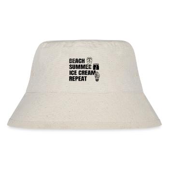 Beach Summer Ice Cream Repetition - Stanley/Stella Recycled Bucket Hat - natural - Front