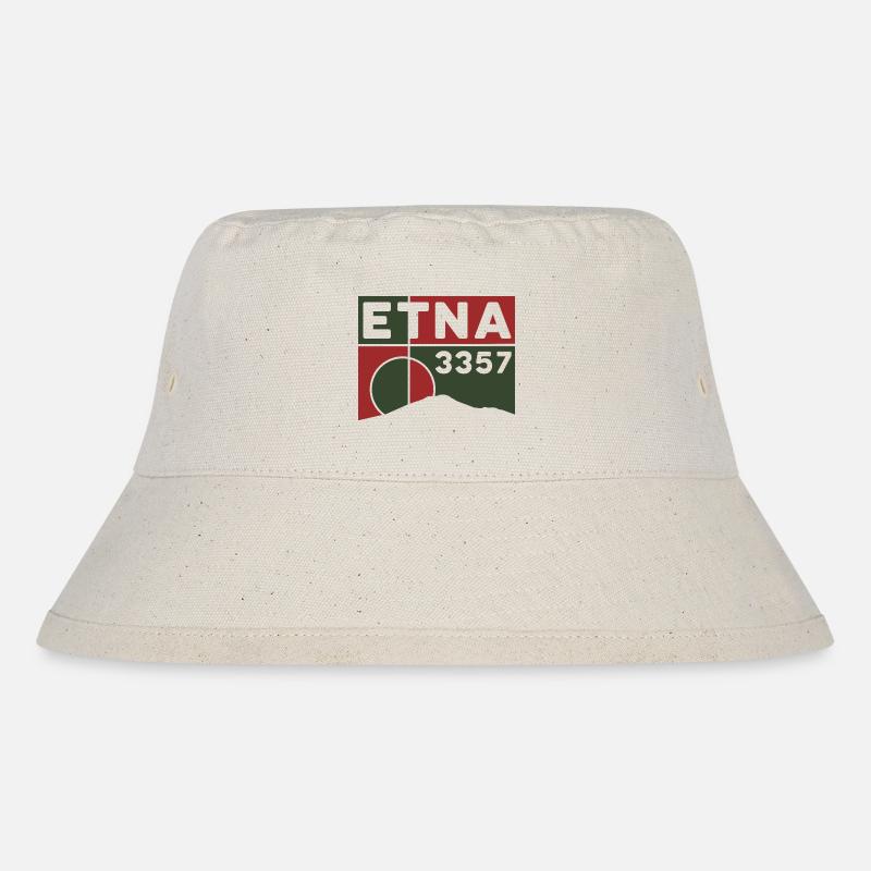 Etna Ätna Mongibello Vulkan Berg Sizilien Andenken - Stanley/Stella recycelter Bucket Hat - Naturweiß