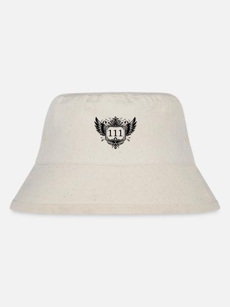 Engelszahl 111 Flügel - Stanley/Stella recycelter Bucket Hat - Naturweiß
