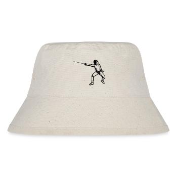 Lustiger Fechter - Stanley/Stella recycelter Bucket Hat - Naturweiß - Vorne