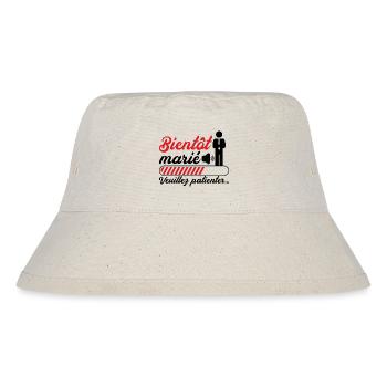 Bald heiraten Bitte warten - Stanley/Stella recycelter Bucket Hat - Naturweiß - Vorne