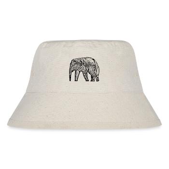 Elefant Baby schwarz - Stanley/Stella recycelter Bucket Hat - Naturweiß - Vorne