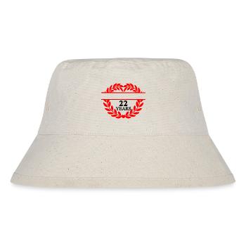 Bannière nominative vingt-deux ans, couronne de laurier en forme de cœur - Bob recyclé Stanley/Stella - blanc naturel - Devant