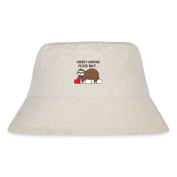 Faultier Energy Loading Please Wait - Stanley/Stella recycelter Bucket Hat - Naturweiß - Vorne