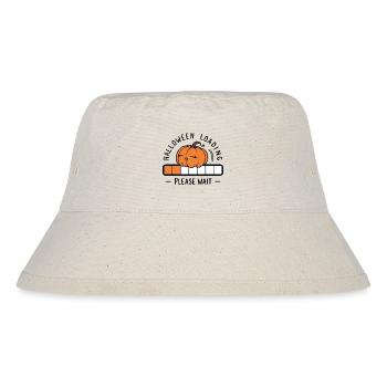 Kürbis Spruch Halloween Loading Please Wait - Stanley/Stella recycelter Bucket Hat - Naturweiß - Vorne