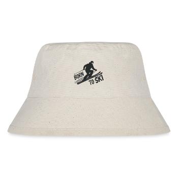 Born To Ski Skifahrer Skifahren Wintersport - Stanley/Stella recycelter Bucket Hat - Naturweiß - Vorne