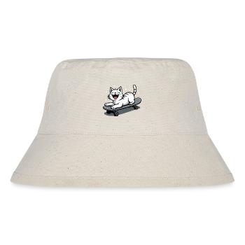 Skateboarder Skater Katze Skateboard Skaten - Stanley/Stella recycelter Bucket Hat - Naturweiß - Vorne