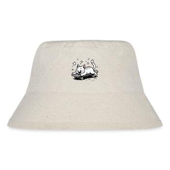 Skateboarder Skater Katze Skateboard Skaten - Stanley/Stella recycelter Bucket Hat - Naturweiß - Vorne