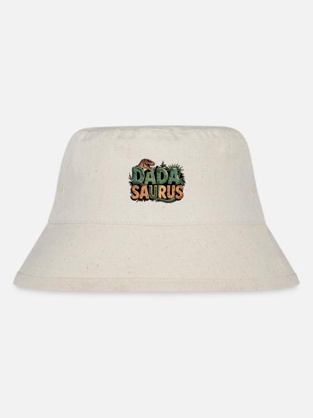 Dinosaurier Papa Saurus Geschenk Papa - Stanley/Stella recycelter Bucket Hat - Naturweiß