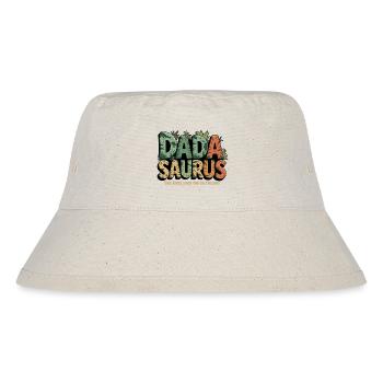 Dinosaur Dad Saurus Gift Dad - Stanley/Stella Recycled Bucket Hat - natural - Front