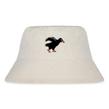 Raven bird walks crow fast running running funny - Stanley/Stella Recycled Bucket Hat - natural - Front