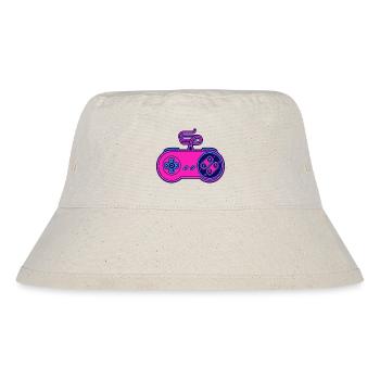 Retro pink neon controller - Stanley/Stella Recycled Bucket Hat - natural - Front