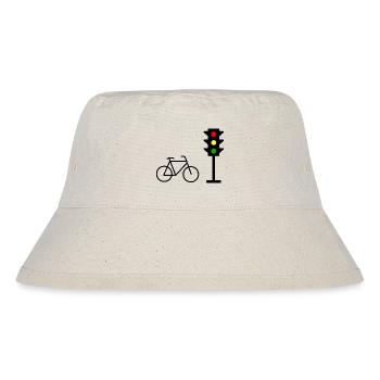 Traffic light print with bicycle - Stanley/Stella Recycled Bucket Hat - natural - Front