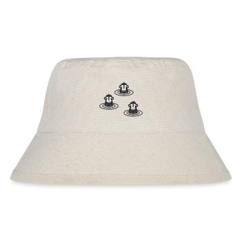 Drei japanische Schneeaffen l Makaken im Onsen – schwarz - Stanley/Stella recycelter Bucket Hat - Naturweiß - Vorne