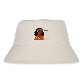 Glaub an Dich: Empowerment Porträt - Stanley/Stella recycelter Bucket Hat - Naturweiß - Vorne