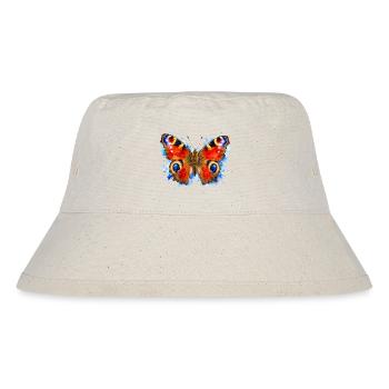Peacock Butterfly Aglais io Watercolor Style - Stanley/Stella Recycled Bucket Hat - natural - Front