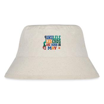 Ukulele Legends are born in May - Stanley/Stella recycelter Bucket Hat - Naturweiß - Vorne