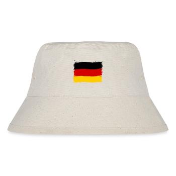 Deutschland Farben schwarz rot gold - Stanley/Stella recycelter Bucket Hat - Naturweiß - Vorne
