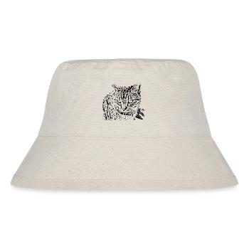 Katze schwarz Kätzchen cute - Stanley/Stella recycelter Bucket Hat - Naturweiß - Vorne