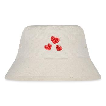 HEART. HEARTS. SAINT VALENTINE. LOVE. LOVE. CHRISTMAS - Stanley/Stella Recycled Bucket Hat - natural - Front