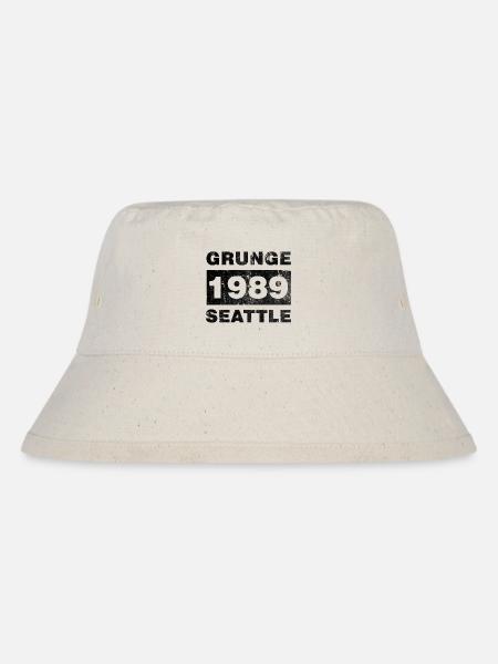 GRUNGE SEATTLE BLACK - Bob recyclé Stanley/Stella - blanc naturel