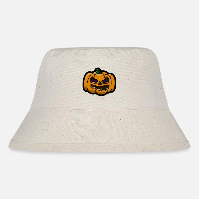 Halloween Pumpkin - Stanley/Stella Recycled Bucket Hat - natural