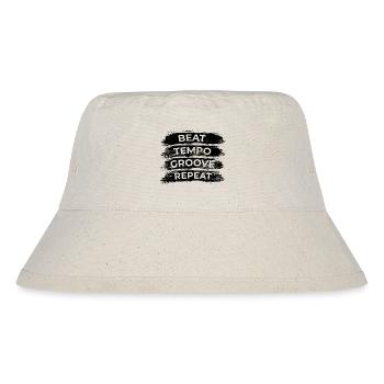 Beat Groove Tempo Repeat - Stanley/Stella recycelter Bucket Hat - Naturweiß - Vorne