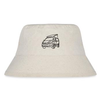 Camper with pop-up roof - Black contour - Stanley/Stella Recycled Bucket Hat - natural - Front