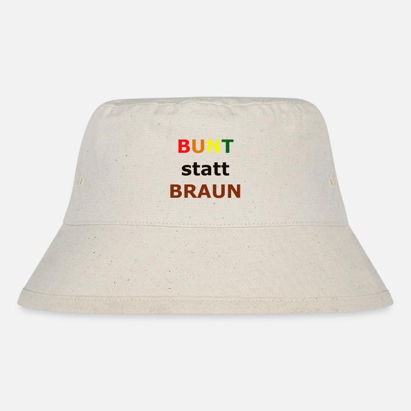 BUNT statt BRAUN - Stanley/Stella recycelter Bucket Hat - Naturweiß