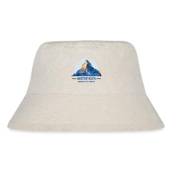 Matterhorn Berg Höhe Koordinaten Zermatt Wandern - Stanley/Stella recycelter Bucket Hat - Naturweiß - Vorne
