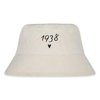 1938 Herzgeburtstag - Stanley/Stella recycelter Bucket Hat - Naturweiß - Vorne