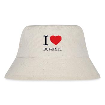 I LOVE BURUNDI - Stanley/Stella recycelter Bucket Hat - Naturweiß - Vorne