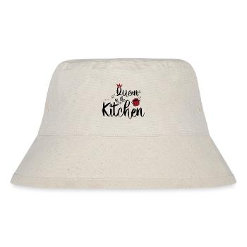 Lustige Kochschürze für Frauen - Stanley/Stella recycelter Bucket Hat - Naturweiß - Vorne