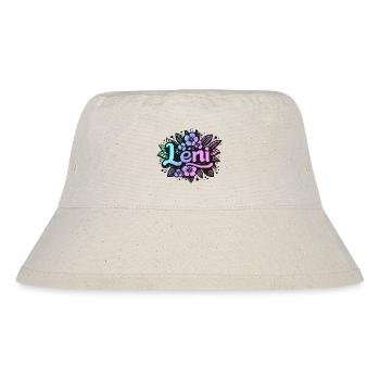 Name LENI Floral Motif - Stanley/Stella Recycled Bucket Hat - natural - Front