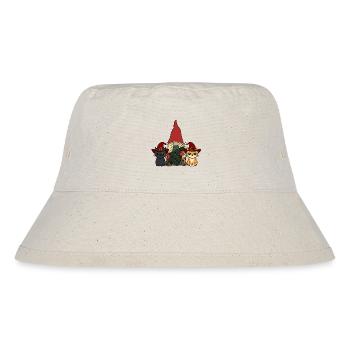 Katze Wichtel  - Stanley/Stella recycelter Bucket Hat - Naturweiß - Vorne