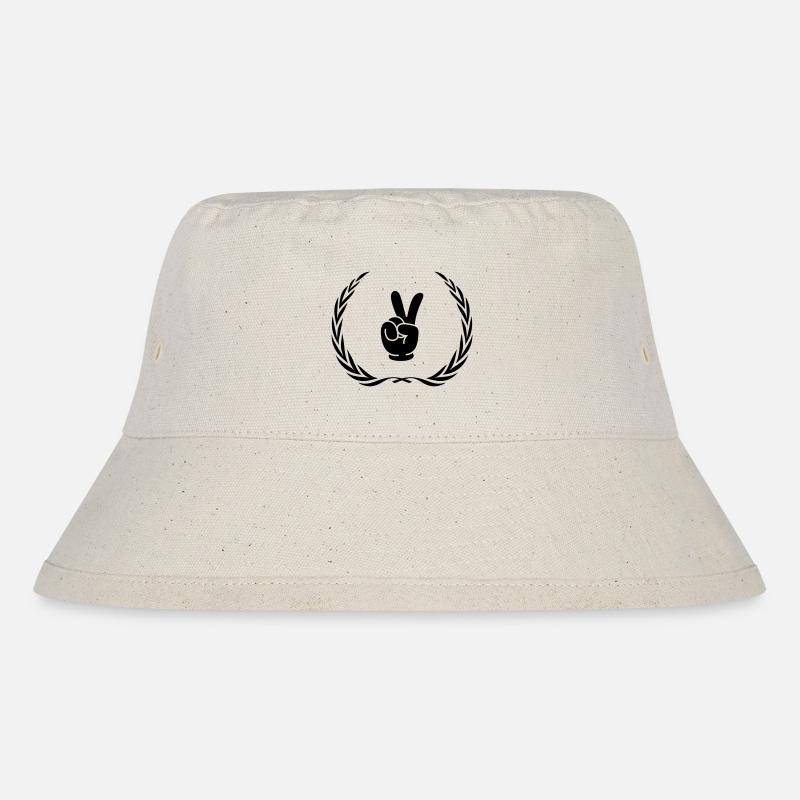 Couronne de bande dessinée Peace Hand - Bob recyclé Stanley/Stella - blanc naturel