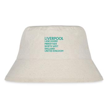 Liverpool – England Textdesign - Stanley/Stella recycelter Bucket Hat - Naturweiß - Vorne