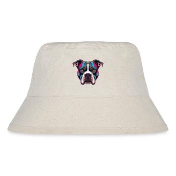 Neon Pitbull Portrait - Stanley/Stella Recycled Bucket Hat - natural - Front