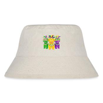 Carnival Canines: Mardi Gras Beaded Trio - Stanley/Stella recycelter Bucket Hat - Naturweiß - Vorne