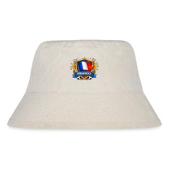 Drapeau français dans le bouclier de football - Bob recyclé Stanley/Stella - blanc naturel - Devant